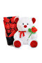Boxed Plush Teddy Bear, Teddy Bear Bouquet and 3D Rose Gift Set for Valentine's Day - 2