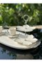 Luxury Silver Gilded Porcelain Catering Set |   With Tray, Set of 2 Coffee Cups and Layered Kura Piped K, Nişan Söz - 3