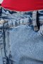 New Season Slit Detailed Women's Midi Length Light Blue Skirt 52202075 - 5