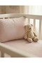 100% Cotton Muslin Elastic Fitted Sheet and Pillowcase Set - Powder Pink - 2