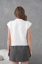 Women's Crew Neck Button Detail Knitted Patterned Knitwear Jacket 8602Sw - 6