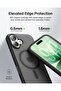 SheerForce Grip MagSafe Compatible iPhone 17 Case with Slim Design & Anti-Slip Side Lines - Magnetic, Transparent, & Shockproof Protective iPhone Case - Black - 7