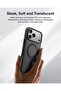 SheerForce Grip MagSafe Compatible iPhone 17 Pro Case with Slim Design & Anti-Slip Side Lines - Magnetic, Transparent, & Shockproof Protective iPhone Case - Black - 7