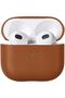Leather Case for AirPods (3rd Gen) – Handcrafted Fully-Wrapped Genuine Italian Leather case – Compatible with Qi Wireless Chargers – for AirPods (Tan) - 2
