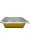 930 ml Golden Aluminium Rectangular Food Container with Lid – 1 Pc - 2