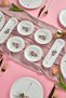 Pera Pink Floral 18 Piece Large Breakfast Set for 8 People, Breakfast Set - 5