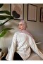 G Pattern Wool Cotton Shawl-Powder - 3