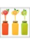 8Pcs Empty Plastic Reusable Square Shape Transparent 100ml/4Oz Bottles With Black Caps For Ju - 7