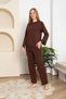 Brown Slit Detailed Stretch Fabric Modal Set - 2