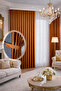 Premium Micro Satin Background Curtain Living Room Bedroom Children's Room - 2