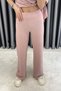 Ribbed Knit Casual Set - Powder Pudra - 5