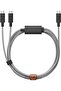 Belt Cable 2-in-1 – 6.5ft Multi-Device High Speed Charging Cable with Leather Strap f