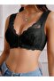 Women's Push up Front Fastened Padded Bonny Floral Patterned Stitch-Free Lace Bralet Bra Bra - 2