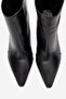 Amara Black Skin Genuine Leather Women's Short Heeled Boots - 2