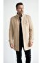 Men's Hakim Collar Cashmere Coat – Quilted Lined Tok Fabric Winter Coat