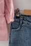 Girl's Embossed Pattern Coat T-Shirt Jeans Pants Set 26-1123 - 4