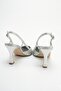 Sarim Silver Sequin Patterned Open Sided (9 cm Heel) Pointed Toe Heeled Shoes - 3