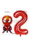 Spiderman 1st Birthday Balloon and Red Number Balloon Birthday Party Set Spiderman Balloon Set