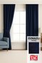 Navy Blue Chenille Textured Backdrop Curtain - Straight Seam - Extrafoam Drawstring - Comes with Tieback