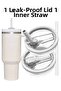 Thermos with Straw 1.18 L Compatible with Handle and Leak-Proof Lid -40 oz 1.18L Compatible - 2