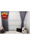 Nivemeshome Olivia 2025 V-3 Silver Detailed 1/3 Dense Pleated Tulle Curtain Apm
