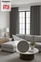 Natural Texture Linen Look Background Curtain – Extra-Firm Gathered, Rich Color Cartel Model, Simple and Stylish - 3