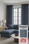 Natural Texture Linen Look Background Curtain – Extra-Firm Gathered, Rich Color Cartel Model, Simple and Stylish