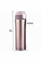 Leakproof 304 Stainless Steel 450 ml Double Layer Thermos Bottle with Lock System Bpa Free Flyon-887Gold - 4