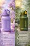 720 ml 316 Stainless Steel Sports Thermos with One-Key Opening Lid Leakproof – Lilac & Green - 8