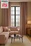 Natural Texture Linen Look Background Curtain – Extra-Firm Gathered, Rich Color Cartel Model, Simple and Stylish - 4