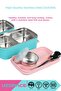 Bento 1200ml Lunchbox New Collection 2 Tiers 4 Compartments Steel Lunch Box with Mini Bowl - 6