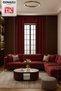 Natural Texture Linen Look Background Curtain – Extra-Firm Gathered, Rich Color Cartel Model, Simple and Stylish - 4