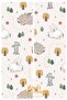 Rabbit and Teddy Bear Patterned Printed Children's and Baby's Room Background Curtain with 2 Wings - PRD-04 - 3