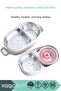 1140ml Lunchbox 2 Tiers 4 Compartments Bento City Overflow Protector for Food in Rain - 3