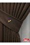 Brown Background Curtain 1E3 Draped Pleated Background Curtain - 5