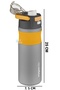 580 ML Stainless Steel Thermos with/without Straw (Comfortable Drinking) Non-Slip Body - FFVGN033580ML - 2