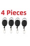 1-4Pcs Retractable Key Chain Reel Badge Holder Fly Fishing Zinger Retractor with Quick Release Sp...