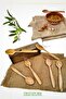 6 PIECES NATURAL OLIVE WOOD SOUP SPOON, DOWERY IN A WOODEN BOX - RETRO STYLISH PRESENTATION SET - 2