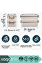 Bento 2000ml Lunchbox New Collection 2 Layers 3 Compartments Steel Lunch Box with Mini Bowl - 3