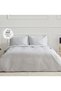 Mertim Home Textile Gray Striped Cotton Satin Double Duvet Cover Set 200X220 - 3
