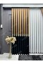 Panel Backdrop Curtain, Azra, Luxury, Coffee Gold Black, Blackout, Backdrop Curtain, Tulle Curtain, Regular Pleat, Single Wing - 2