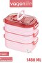 1450 ml 3 Layer Steel (2 Layers Usable) Bento Lunch Box New Generation Lunch Box-Fflbox708