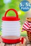 Outdoor Folding Water Canister with Tap Accordion Camping Fountain Picnic Bottle Drink Bottle Bucket Red Foldable Water Dispenser Portable Flask - 5