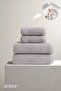 4-Piece Gray Towel Set 100% Cotton - 2 Hand Towels 50X90 and 2 Bath Towels 70X140
