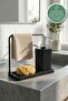 Kitchen Countertop Liquid Soap Dispenser Set with Hanging Sponge Holder and Drainer Organizer Hygienic Organizer