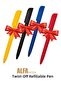 Twist Ballpoint Pen (Yellow, Red, Turquoise) - 2