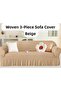 غطاء أريكة قابل للتحويل إلى سرير لثلاثة أشخاص، مرن وقياسي
