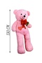 130 Cm Large Teddy Bear with Rose and Heart Bow Tie 100% Domestic - 4