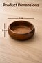 Acacia Model Wooden Snack Bowl 4-Piece Set – Breakfast & Snack Serving Bowl – 9 cm - 4