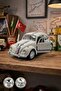 1:36 Scale Metal Vosvos Pull Back Car Doors Open Toy 1947 Volkswagen Beetle - White